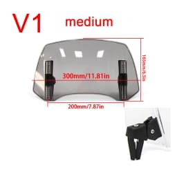 Universal Motorcycle Windshield Extension Adjustable Spoiler Clamp-On Windscreen Deflector For BMW KAWASAKI YAMAHA HONDA SUZUKI