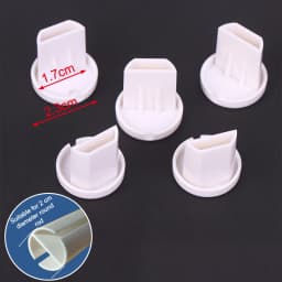5Pcs Plastic End Cap For Roller Blinds PVC Bottom Rail Sealing Plug Cap Sleeve Non-slip Hand-pull Curtain Track Accessories
