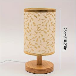 Fabric - Shaded Table Lamp, USB - Powered, Eye - Caring Warm Monochromatic Light, for Bedroom and Living Room Decoration.