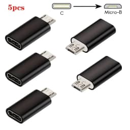 USB C Female to Micro USB Male Adapter (1/2/3/4/5/6-Pack), Micro USB Adaptor, Micro USB to USB C Adapter Fast Charger Power Cabl
