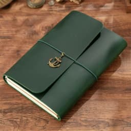 A5 Three Fold Journal Real Leather Notebook Refillable Vintage Style Diary Traveler Note Books Back to School Gift