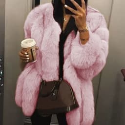 2026 Winter Plus Size Faux Fur Long Coat Women Elegant Long Sleeve Fluffy Cardigan Jacket Ladies Large Thick Warm Furry Outwear