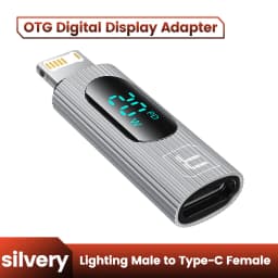 Toock 2/3/5 Pack USB C to Lightning Adapter OTG Convertor PD 20W Fast Charging LED Display for iPhone 14 13 12 11 Pro Max iPad