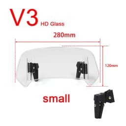 Universal Motorcycle Windshield Extension Adjustable Spoiler Clamp-On Windscreen Deflector For BMW KAWASAKI YAMAHA HONDA SUZUKI