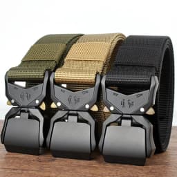 Nylon Braided Tactical Belt Men's Outdoor Quick Release Buckle Military Belt Casual Training Hunting Golf Trouser Waist Belt