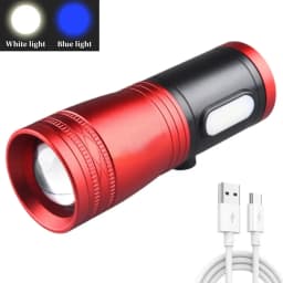 Portable Fishing LED Flashlight 2/4 Light Source Blue Purple White Yellow Light Waterproof Type C Rechargeable Fishing Lantern