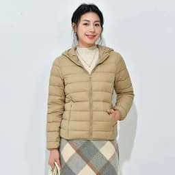 Women's Lightweight Casual Hooded Down Jacket Autumn Winter Minimalist Short Down Coats Female Solid Color Zipper Warm Outerwear