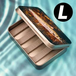ANFS 1pc Metal Fly Fishing Tackle Box -Fly Hook Storage Box, Storage Box for Bionic Fly, Metal Storage Box for Outdoor Fishing
