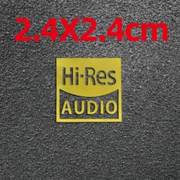 Hi-res AUDIO gold standard high-quality sound certified metal stickers earphone metal decorative stickers
