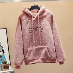 New Autumn Winter Clothes Thick Warm Coat Velvet Cashmere Women Hoody Sweatshirt Casual Tops Lady Loose Apricot Be Fun Pullover