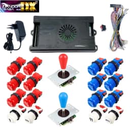 9800 in 1 Pandora Saga DX 2 Plus Arcade Box DIY Kit 8 Way Joystick American Style Push Button Game Console Cabinet Bartop