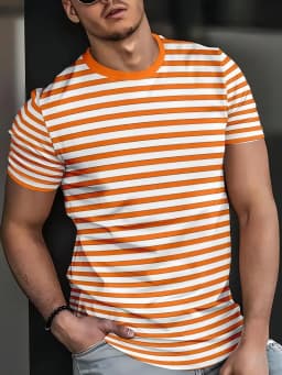 T-Shirt for Men Classic Plaid Stripe Print Casual T-Shirts Summer Fashion Harajuku Oversized Short Sleeve O-Neck Men's Clothing