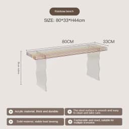 Nordic Acrylic Stools for Bedside Hallway Ottoman Rainbow Transparent Simple Creative Household Footstool for Bedroom