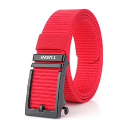KOLBER Thick Casual Belt for Men Metal Automatic Buckle Soft Real Nylon Tactical Outdoor Belt Non-Hole Work Belt Male Waistband