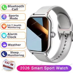 2026 New Smart Watch Bluetooth Call Message Reminder 24 Hour Health Monitoring Smart Watch Gift for Men and Women Ht22