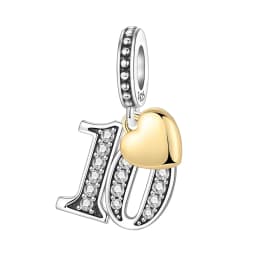 Original 15th 16 18 20 21 Anniversary Birthday Wedding S925 Sterling Silver Bead Pendant Fit Bracelet Necklace DIY Jewelry Gifts