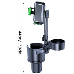 Car Cup Holder Expander With Phone Holder Adjustable Auto Double Drink Bottle Holder Cell Phone Stand Auto Interior Accessories