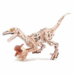 Robotime Velociraptor Mechanical 3D Wooden Puzzle Dynamic Gears Creative Relaxing Gift for Craft Lover Kids Adults