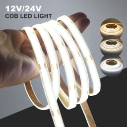 Waterproof COB LED Strip Light 12V 24V 3000K 4000K 6000K IP67 Flexible Led Tape 480LEDs/m 5m 10m 20m 0.5m 1m 2m Linear Lighting