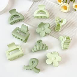 10Pcs Mutlicolor Small Hair Claw Clips Cute Flower Non Slip Jaw Clips 5 Style Banana Clips Hair Accessories for Women Girls