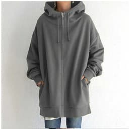 Slouchy Y2k Thicken Sweatshirt Women's Mid Length Solid Color Oversized Hoodies With Pockets Winter Large Size Hooded Jacket 5XL