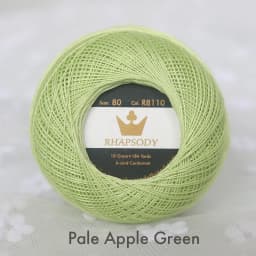 Rhapsody Premium Size 80 Cotton Crochet Thread 100% Egyptian Mercerized Singed 13 Colors 10G Tatting Needlepoint Bobbin Lace