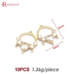 High Quality 18K Gold Color Brass and Zircon More Style Earrings Connect Charms Pendants Jewelry Making Diy Findings Accessories