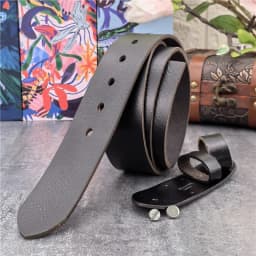 3.8cm Top Geauine Leather Belt Without Buckle Man Belt Ceinture Homme Mens Leather Belts Without Buckles For Men 105-125CM SP05