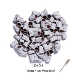50/100pcs Nail Sanding Ring Bands Electric Manicure Nail Drill Bits 80/120/180/240 Grit UV Gel Polish Removal Accessory Tool