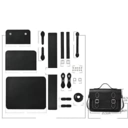 New PU Leather DIY Material Bag 10 Colors DIY Cambridge Messenger Bag Hand-stitched Self-made Bag Women