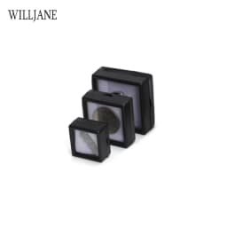 Wholesale Loose Diamond Gemstone Storage Collection Display Box Top Glass Beads Organizer Show Case Square Gems Holder Container