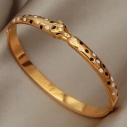 New Sight Stainless Steel Crystal Eyes Bangles&bracelets for Women Fashion Brand Jewelry Flower Leopard Bangle Party Accessories