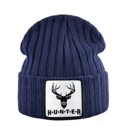 Knitted Skullies Beanie With Animals Patch Men Women Outdoor Casual Sport Hats Autumn Winter Solid Color Hip Hop Beanies