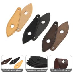 2Pcs Genuine Leather Zip Puller Replacement Leaf Shape Zipper Heads for Luggage Backpack Jacket Suitcase Bag Accessories