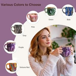 1PC Multi-Colored Mineral Crystal Coffee Mug,Natural Mineral Crystal Mug, Colorful Crystal Christmas Mugs,Christmas Gift New