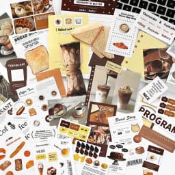 50pcs Retro Ins Journal Decorative Material Sticker Pack Creative Handbook Collage DIY Diary Album Scrapbook Aesthetic Supplies