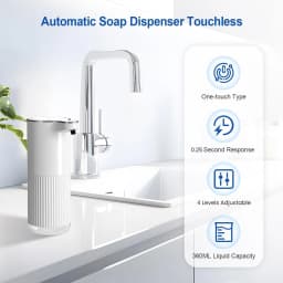 Automatic Soap Dispenser For Bathroom Accessories Automatic Foam Liquid Soap Dispenser 360ML TYPE-C White 4 Level Soap