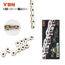 YBN 11-Speed Full Hollow Titanium Chain SLA211 118L MTB Road Bike Chains Suitable for SRAM/Campanolo System Bicycle Accessories
