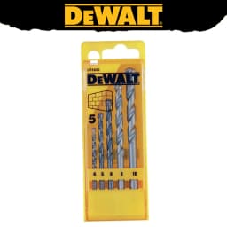 DEWALT DT6952 Masonry Twist Drill Bit-Set Wear Resistant Multifunctional Bits Power Tool Accessory 4,5,6,8,10MM 5-Piece