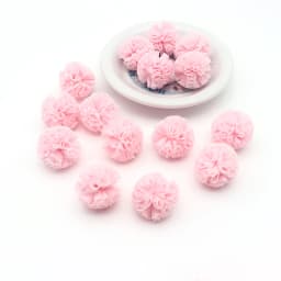 30-60 Pcs 2.5 Cm Lace Gauze Elastic Flower Ball DIY Craft Supplies Headwear Jewelry DIY Pendant Material Yarn Ball Pompons
