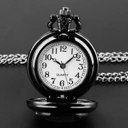 Creative Design Vintage Golden Silver Dual-Tone Dragon Quartz Pocket Watch Chain Pendant Necklace For Men And Women Jewelry Gift