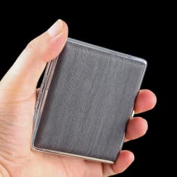 20 pack Leather Cigarette case creative personalized imitation wood grain Coarse tobacco men portable cigarette box accessories