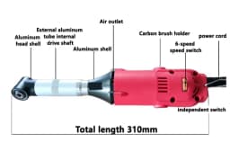 1Set Elbow Hand Piece Shaft Use for 3mm Electric Grinder Transfer Head Part 2.35 3.175mm