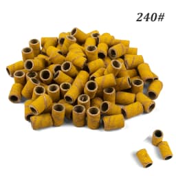 1000pcs Nail Sanding Bands Nail Drill Bit Caps Accessories for Manicure Gel Polish Removing Manicure Tool 80# 120# 180# 240# Set