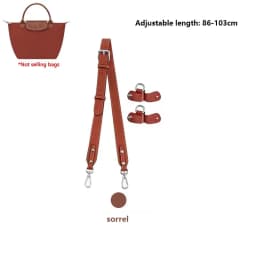 Leather bag shoulder strap for Longchamp pouch short handle small bag modification without punching strap bag accessories