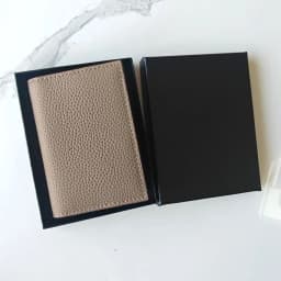 Custom Name Luxury Men Waalet Genuine Leather Personalize Initials Mini Women Card Holder With Gift Box Small Business Wallet