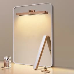 LED Night Light Wooden Mirror Front Fill Light Portable Rechargeable Magnetic Wall Lamp For Touch switch Bedroom Bedside Lamps