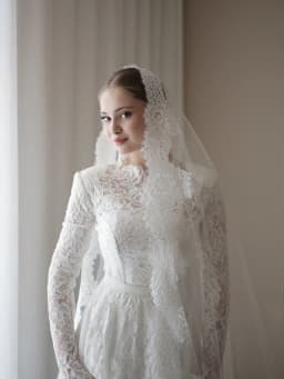 Vintage Modest Wedding Dresses High Neck Long Sleeve Lace A‑Line Bridal Gown Muslim Robe Mariée Vestido De Noiva Customized