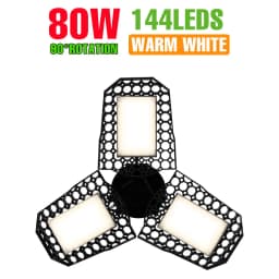250W LED Bulb E27/E26 Lamp Garage Light AC 220V Folding Deformable High Bay Lamp 110V Spotlight Home Warehouse Workshop Basement