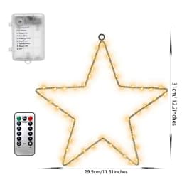 1pc Five-pointed Star String Lights, LED Star Lights, Decorative Star Lights with 8 Lighting Modes/Timer Christmas Decorations